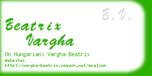 beatrix vargha business card